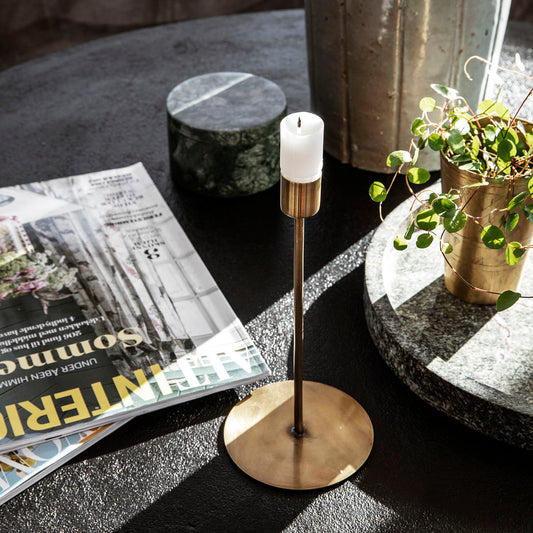 Anit Candle Stand – Antique Brass