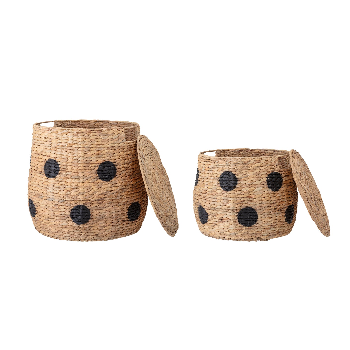 Bloomingville MINI Thinne Water Hyacinth Storage Baskets with Lid (Set of 2)