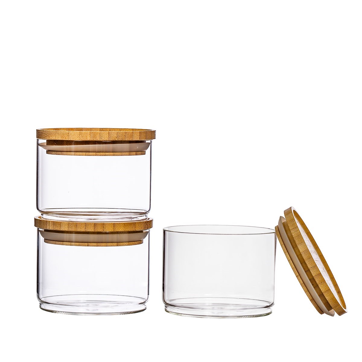 Sass & Belle Stacking Glass Storage Jars – Set of 3