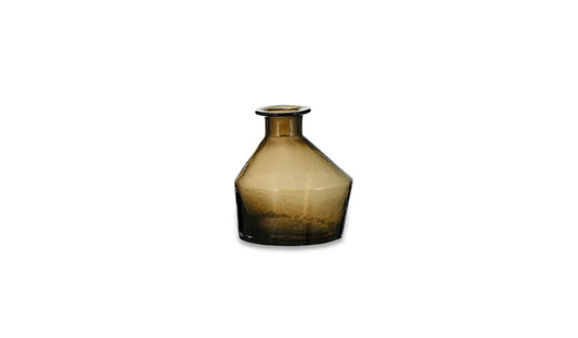 Nkuku Zaani Glass Vase - Coffee Brown - Small