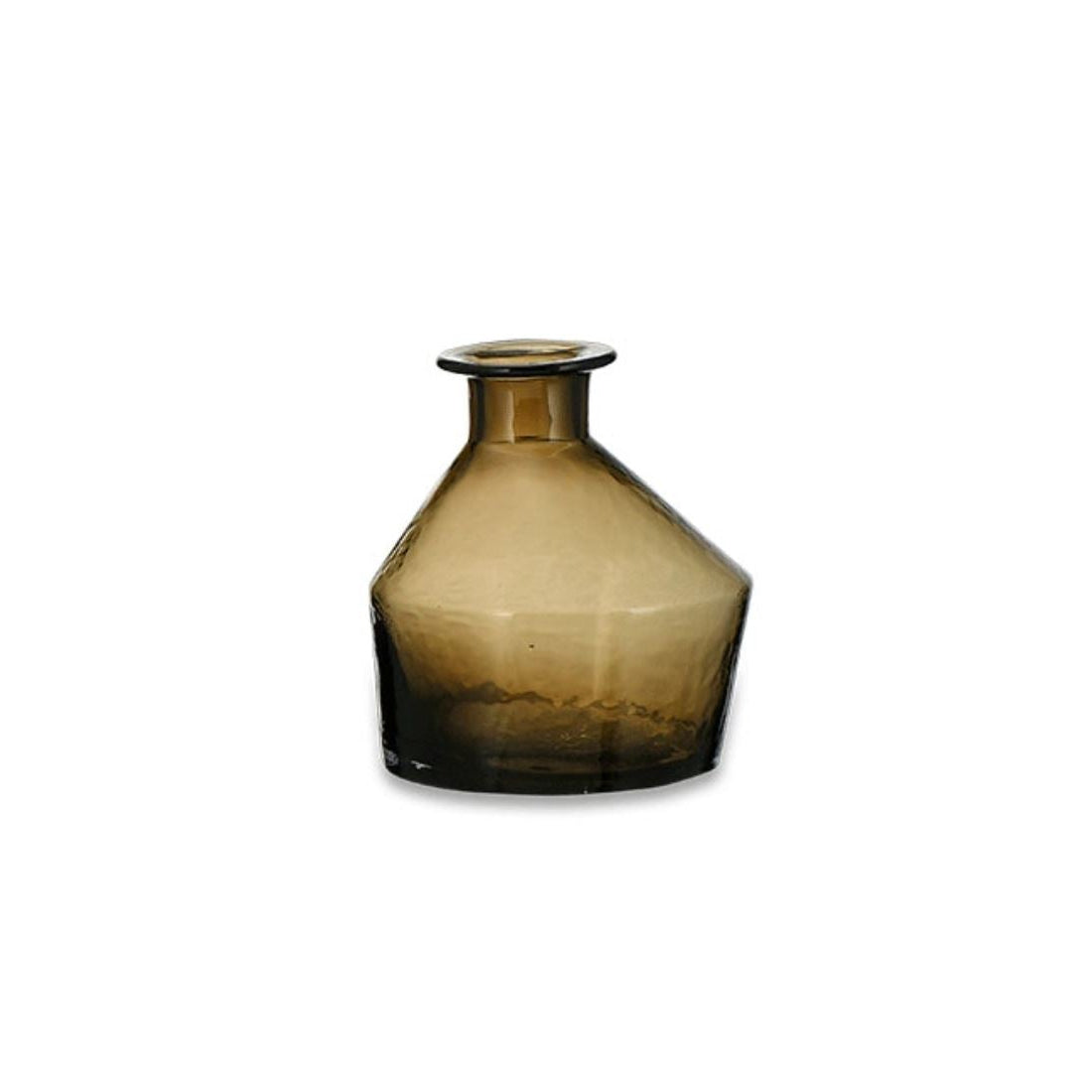 Nkuku Zaani Glass Vase - Coffee Brown - Small