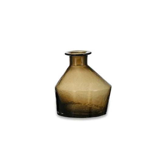 Nkuku Zaani Glass Vase - Coffee Brown - Small