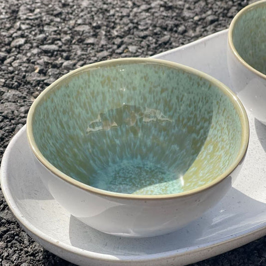 Tray & Two Bowls Set - Stoneware