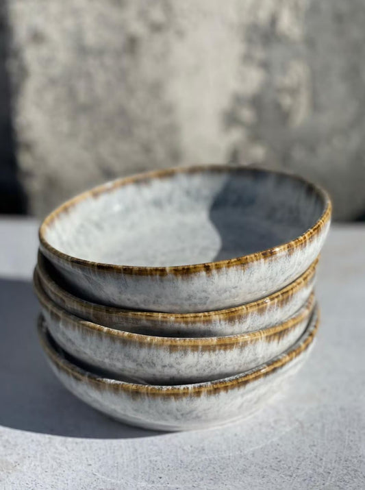 Soft Caramel Olive Dish - Stoneware