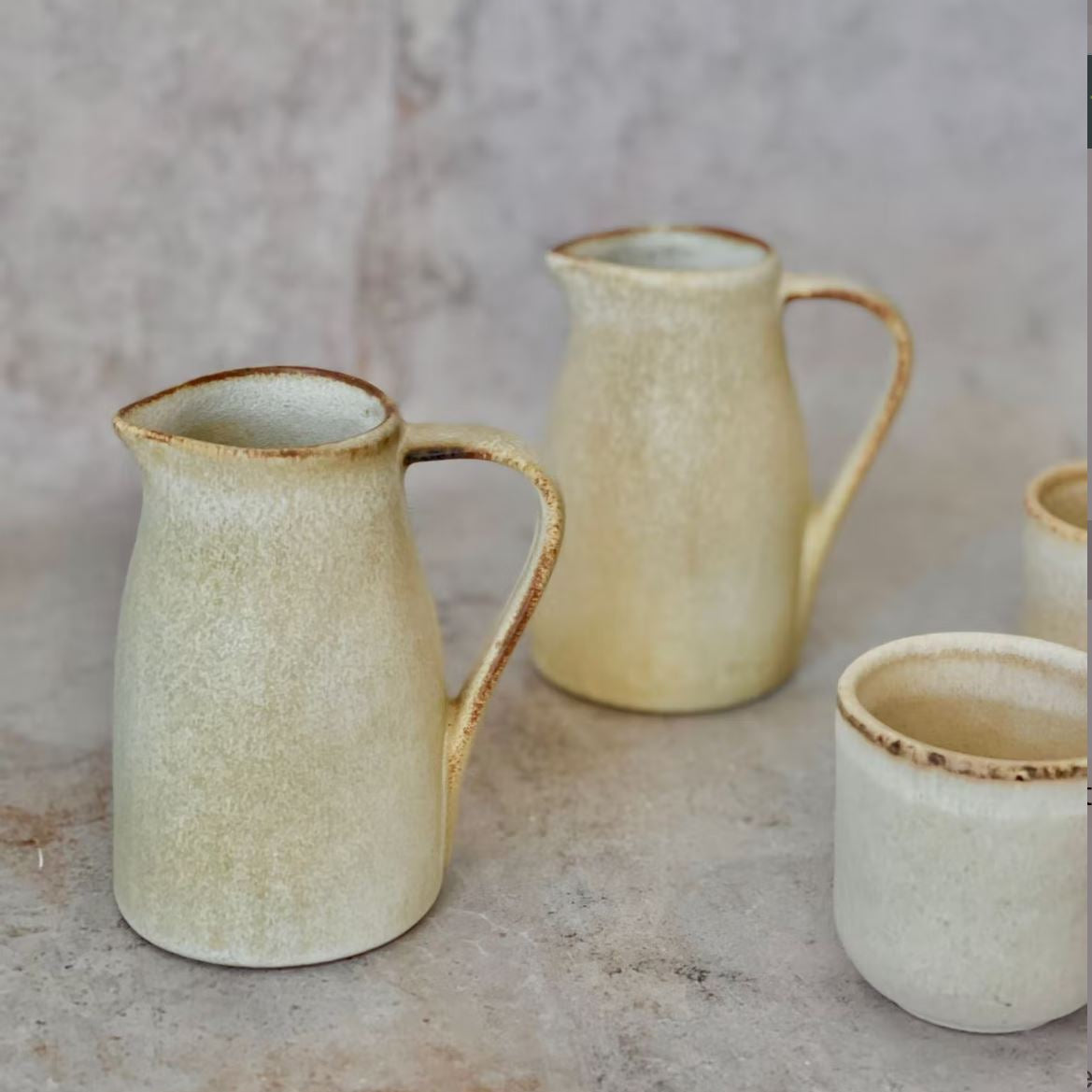 Toasted Caramel Mini Pitcher - Stoneware