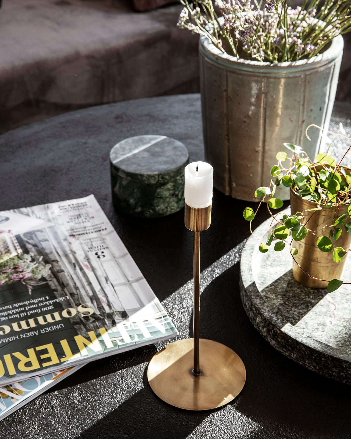 Anit Candle Stand – Antique Brass