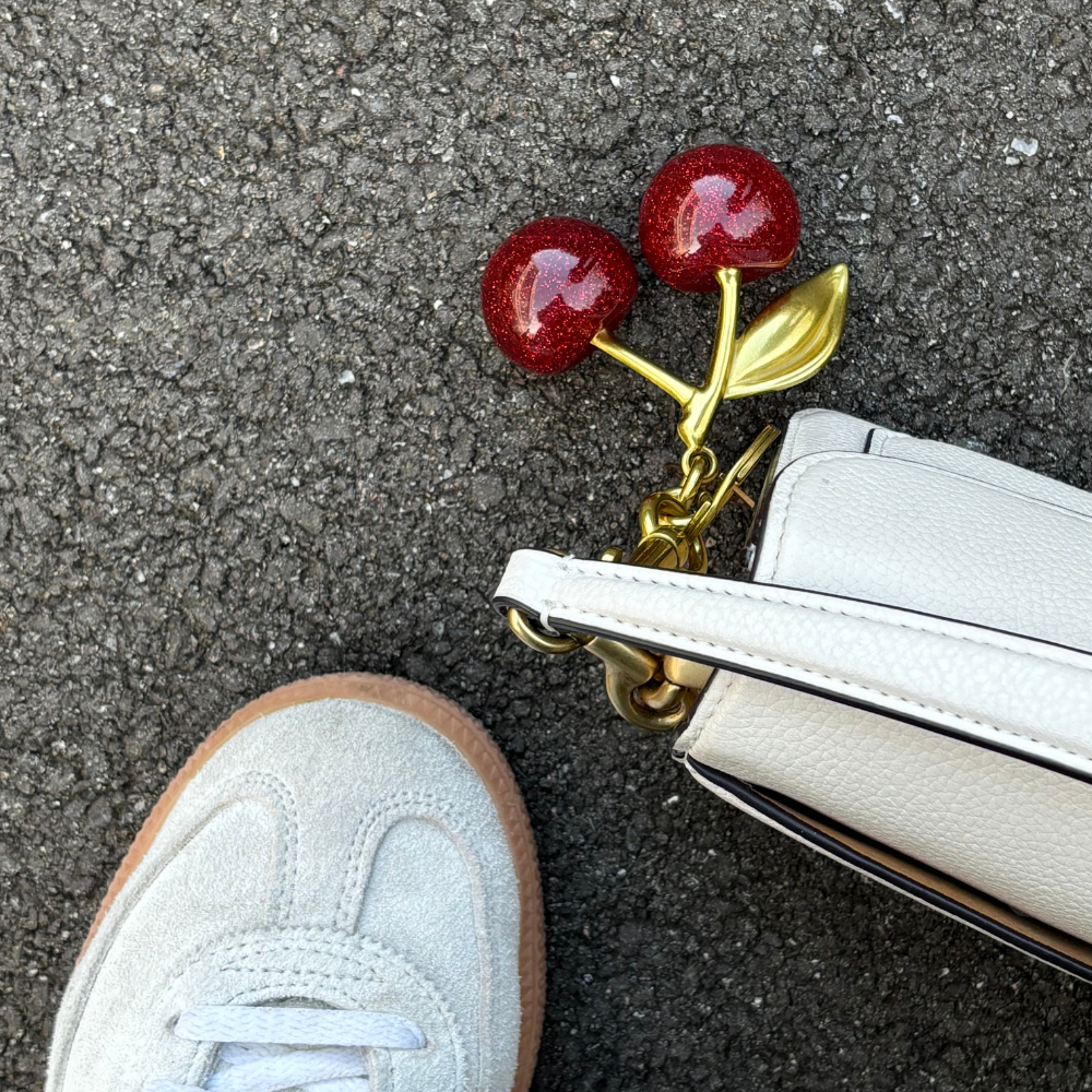 Cherry Bag Charm | Gold