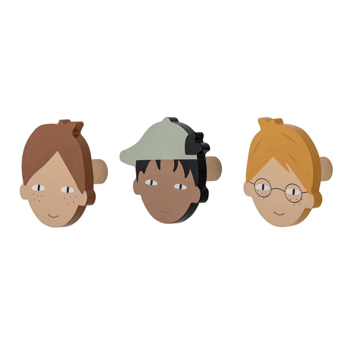 Bloomingville MINI Character Wall Hooks (Set of 3)