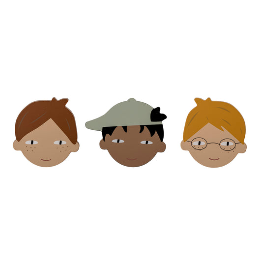 Bloomingville MINI Character Wall Hooks (Set of 3)