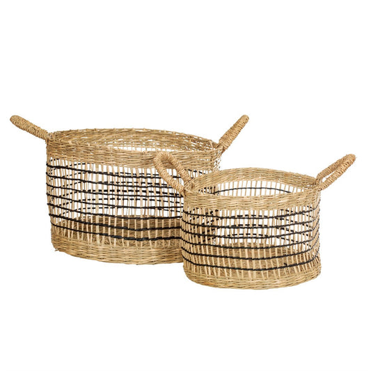 Sass & Belle Seagrass Open Weave Baskets – Set of 2