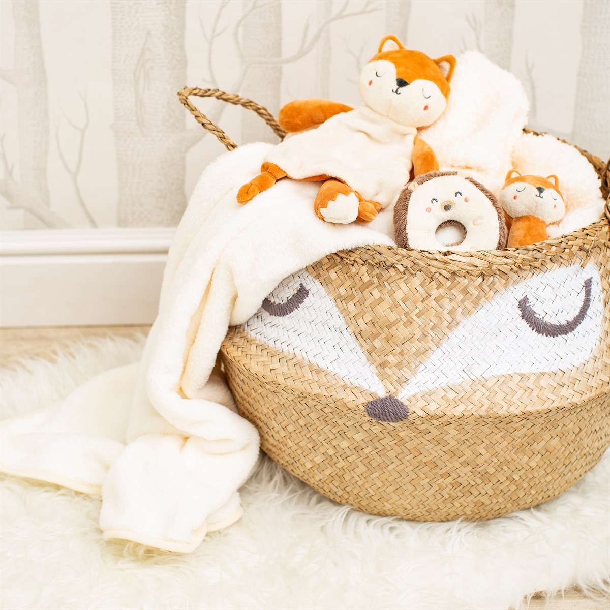 Sass & Belle Woodland Fox Seagrass Storage Basket