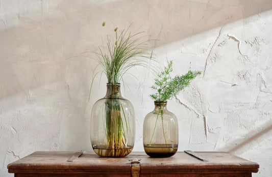 Nkuku Lua Glass Vase - Vintage Brown