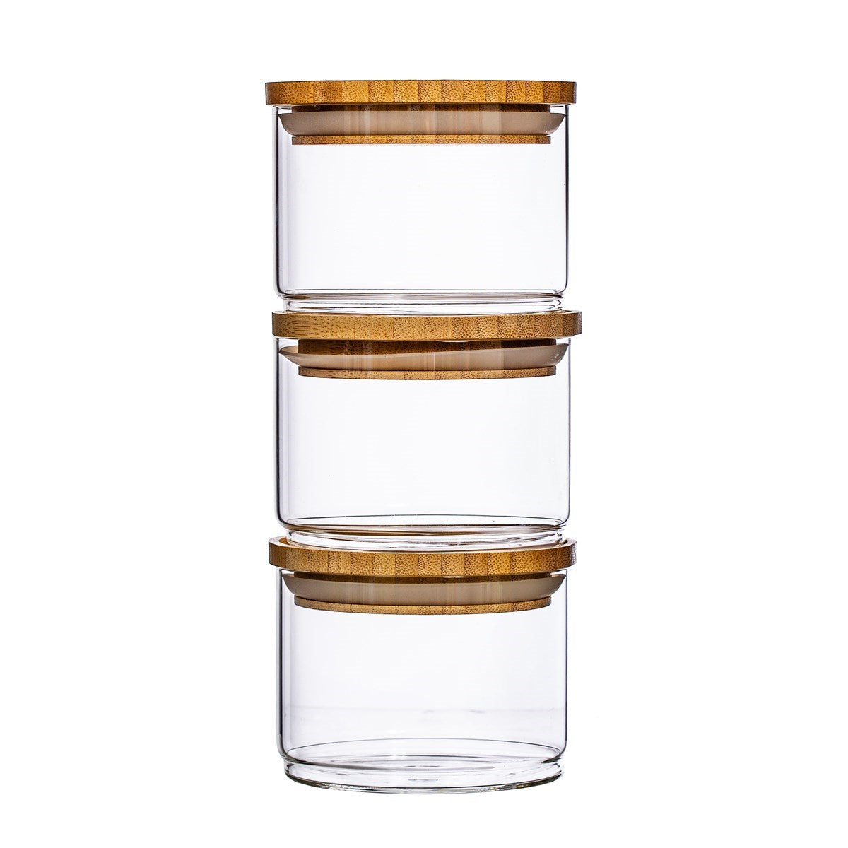 Sass & Belle Stacking Glass Storage Jars – Set of 3