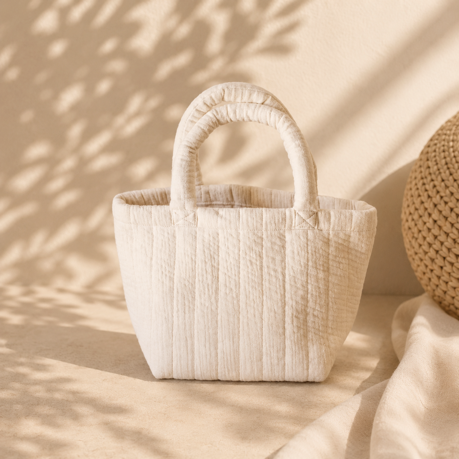 Quilted tote bag included in The Summer Reset gift box