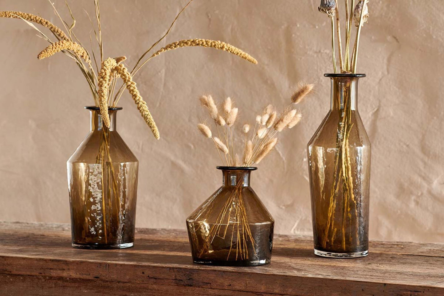 Nkuku Zaani Glass Vase - Coffee Brown - Medium