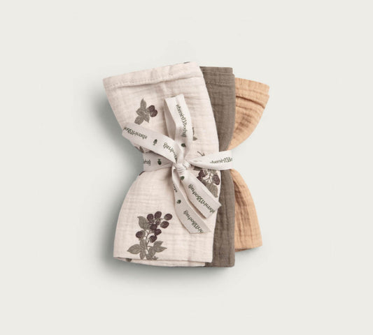 Garbo & Friends Muslin Burp Cloths (Pack of 3)